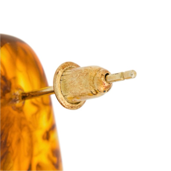 CULT GAIA Sloane Acrylic and Gold-Tone Earrings Great Condition - Picture 4 of 13